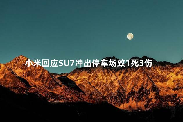 小米回应SU7冲出停车场致1死3伤