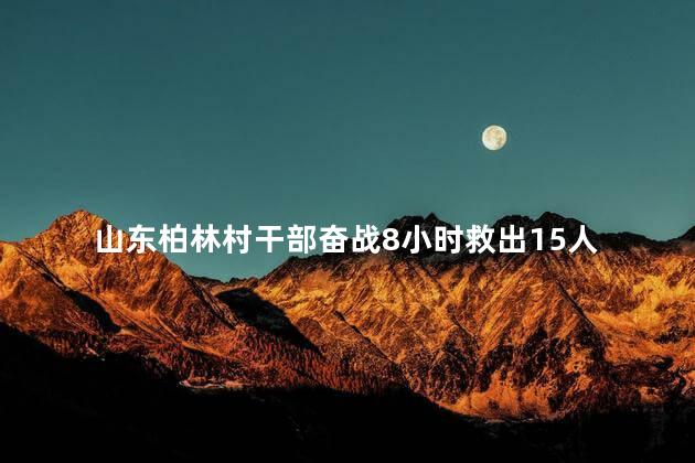 山东柏林村干部奋战8小时救出15人