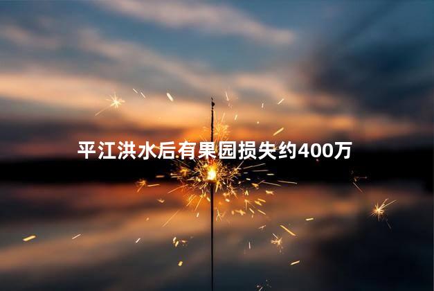 平江洪水后有果园损失约400万