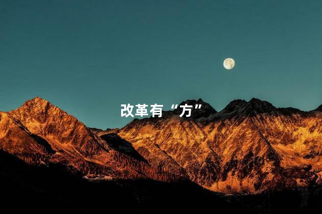 改革有“方”