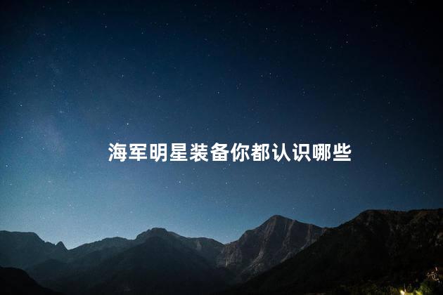 海军明星装备你都认识哪些