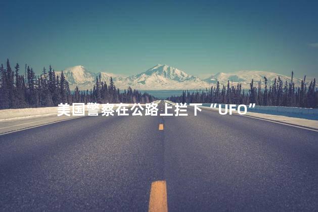 美国警察在公路上拦下“UFO”