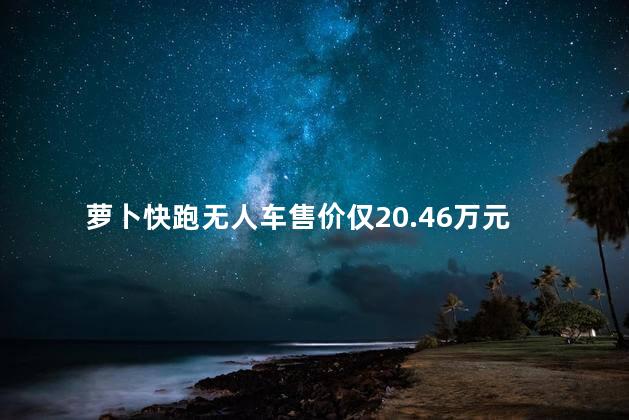 萝卜快跑无人车售价仅20.46万元